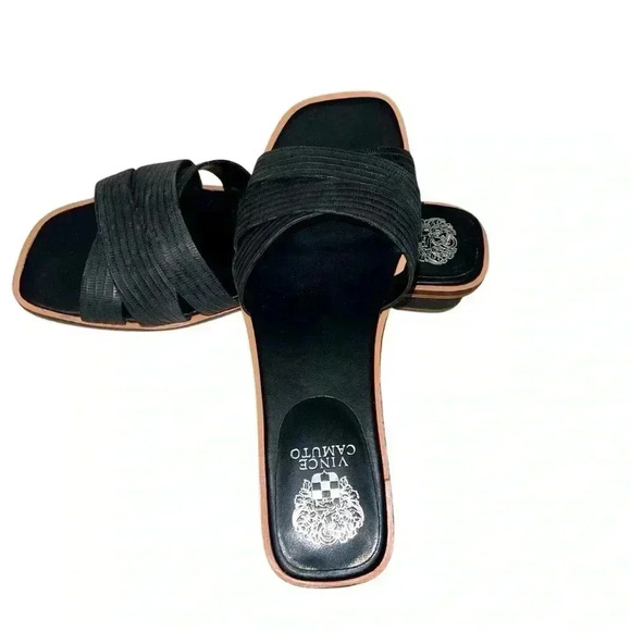 Vince Camuto criss cross black sandals size 8.5 - Picture 4 of 6